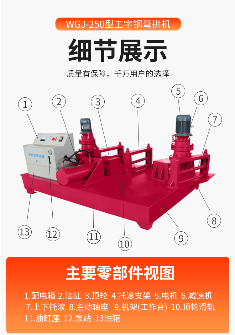 Guardrail 200H steel bending machine 10-25 type steel cold bending tunnel support steel arch processing cold bending machine