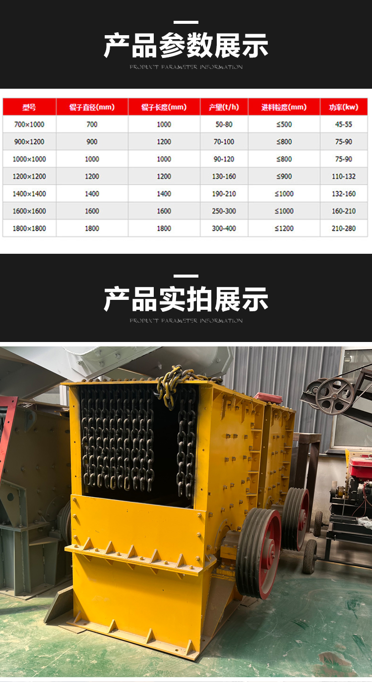 1616 Box Crusher Hydraulic Open Box Heavy Hammer Crusher Large Mining Equipment Crushing Ratio Da Benhong