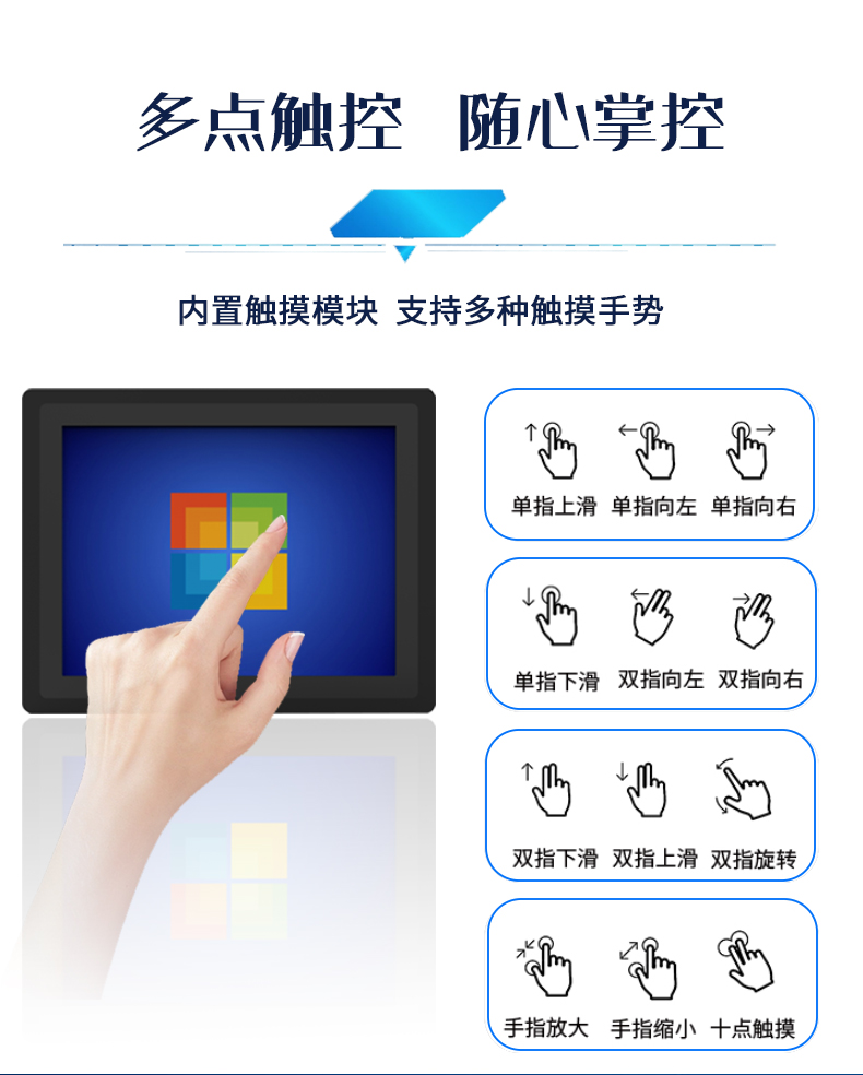 Wang Brothers' Industrial Control Integrated Locomotive Room Fully Enclosed and Dust Proof Embedded Android Resistance Touch Tablet Computer