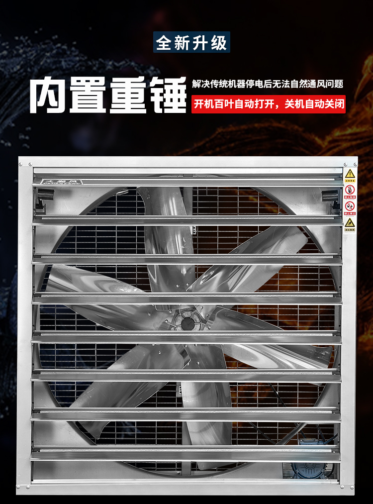 Dahanfeng Silent 380V Negative Pressure Fan Galvanized Sheet Indoor Exhaust Fan Cooling and Ventilation Fan for Large Breeding Factory