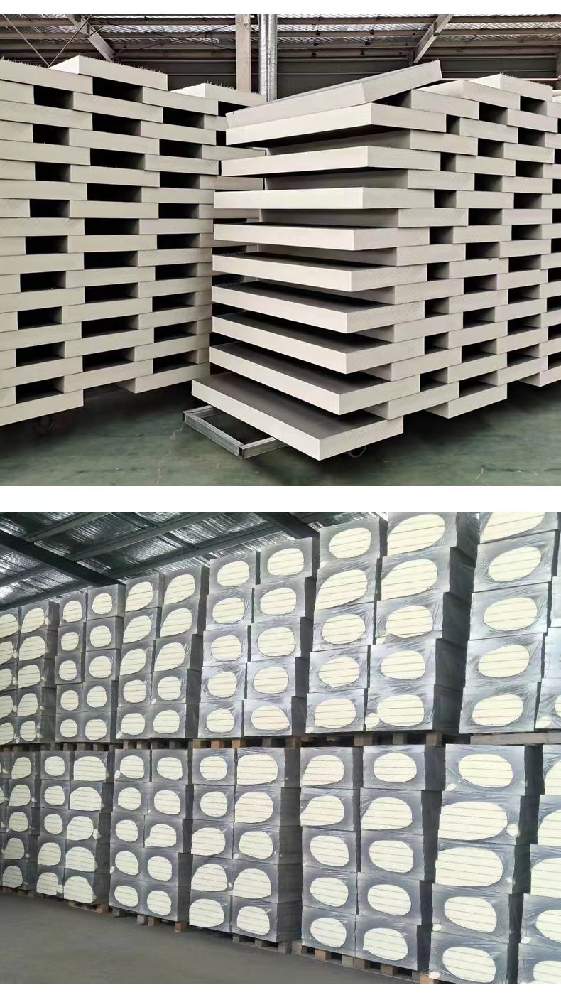 Double sided composite cement mortar paper polyurethane board for exterior wall and roof insulation, integrated PUR board