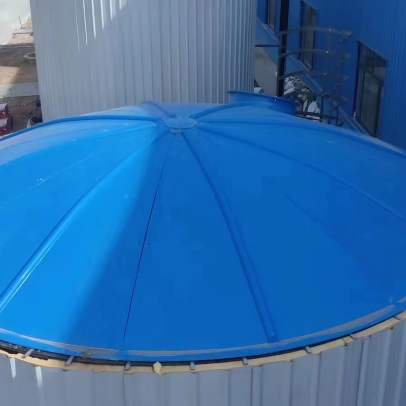 Sealing gas collection hood of sewage treatment plant, fiberglass arch cover plate, rainproof water shed, FRP insulation hood