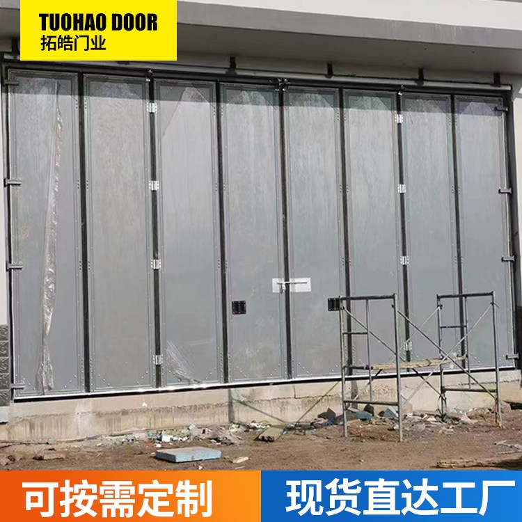 拓皓 工业折叠门 电动工 业折叠 门 不易变形 开启闭合平稳