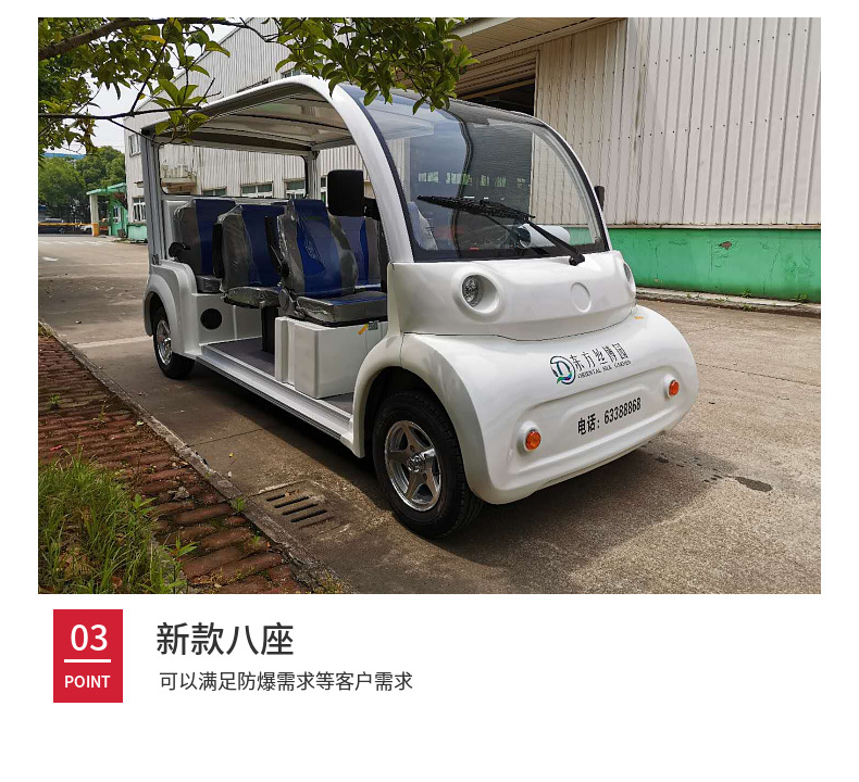 Rickett Electric Sightseeing Bus Without Door Sightseeing Bus Scenic Spot Electric Tour bus service