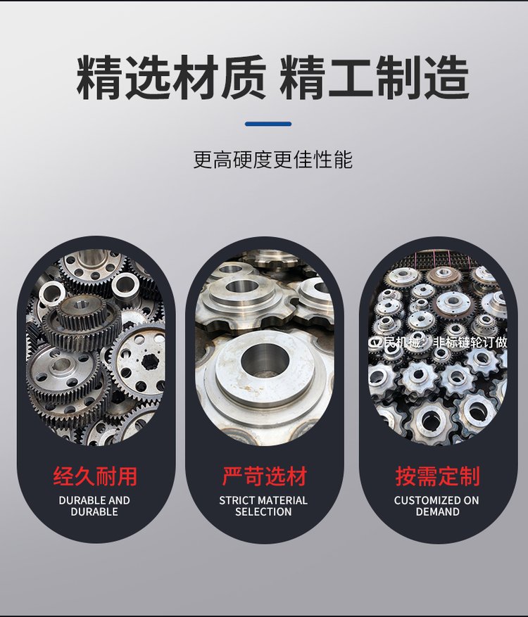 GL type double row housing sprocket Roller chain coupling 45 # steel high precision crusher conveying equipment