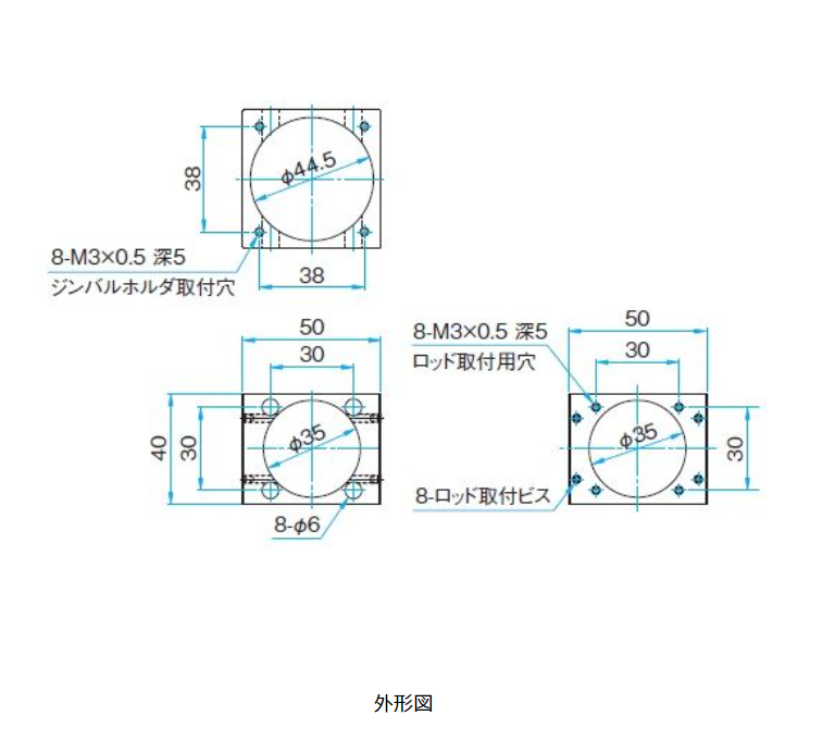 Japan SIGMAKOKI Sigma Optical Cage Block/C30-CB-H25.4