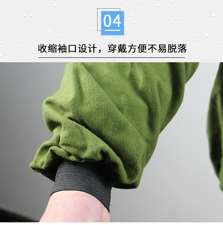 Canvas split sandblasting suit, spray painting, sandblasting, anti sand cap, replaceable glass screen, breathable, double layer dust protection for work