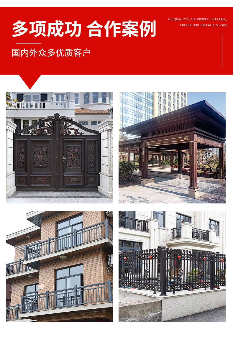 Entrance door Luxury villa aluminum alloy door automatic swing gate driveway  courtyard aluminum door