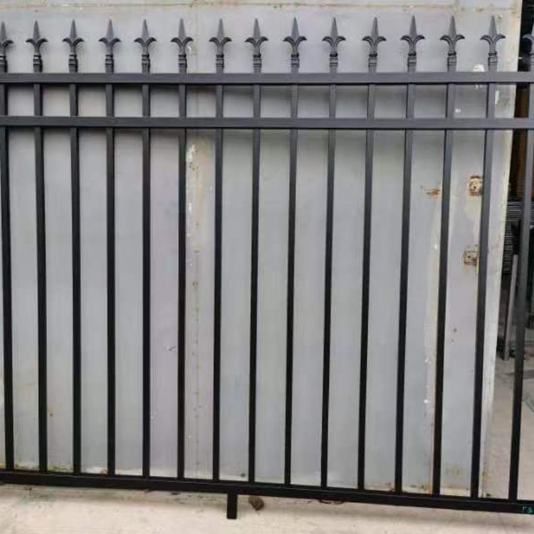 Zinc steel fence railing, sports field iron fence, factory spray plastic fence net