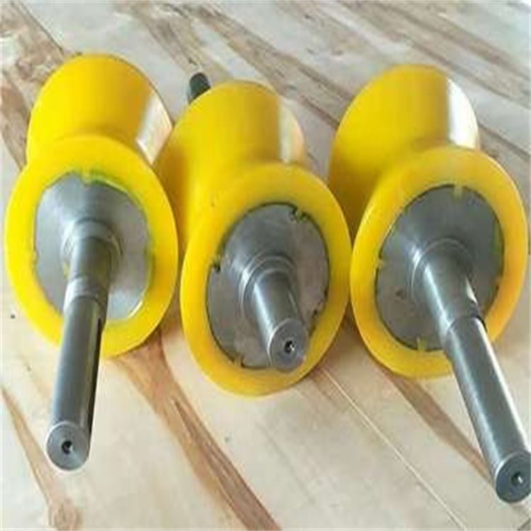 Polyurethane pouring parts wear-resistant load cow tendon wrapped rubber wheel PU wrapped rubber roller guide wheel