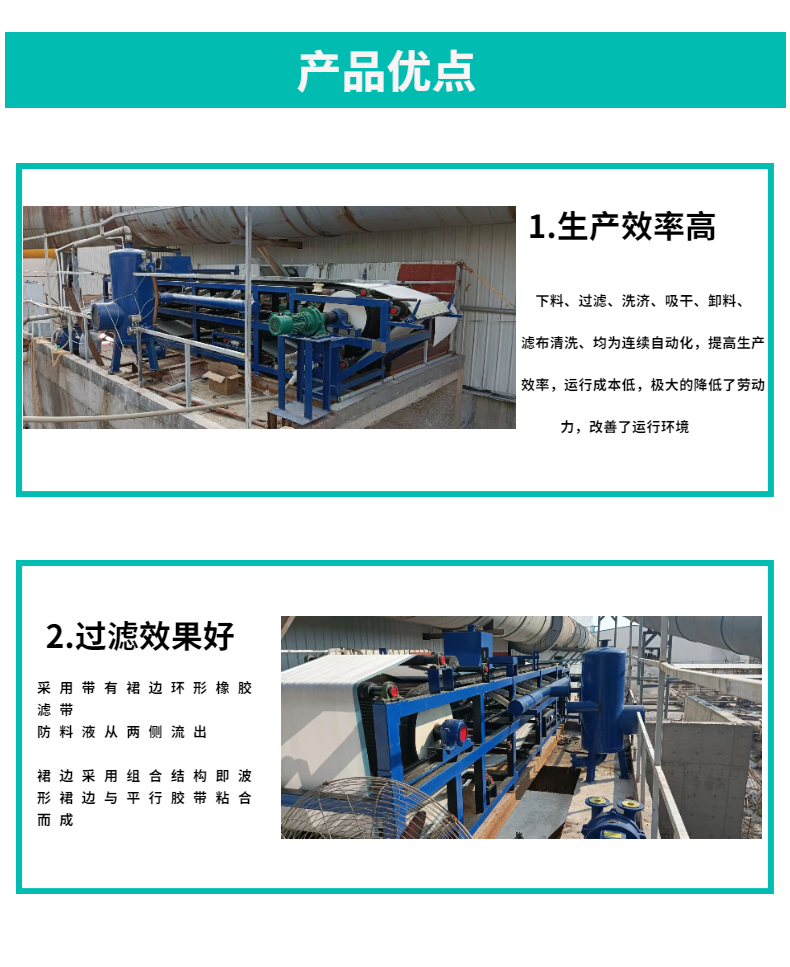 Mineral mud and sand dewatering equipment, vacuum filter, complete set of sludge treatment equipment