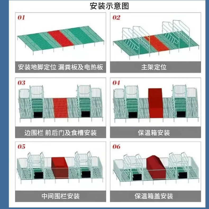 Pig breeding equipment, pig production bed, sow production bed, single body sow production bed, gathering place