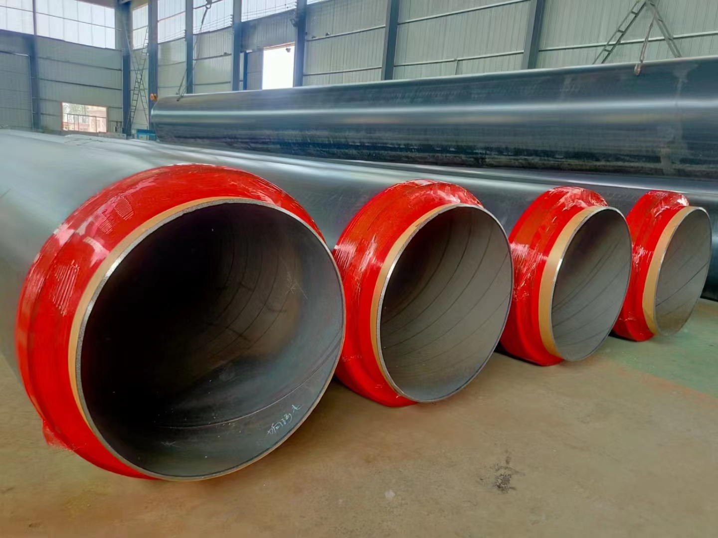 Prefabricated polyurethane insulated steel pipe, directly buried large diameter urban pipeline, high-temperature resistant foam aerial dredging and installation