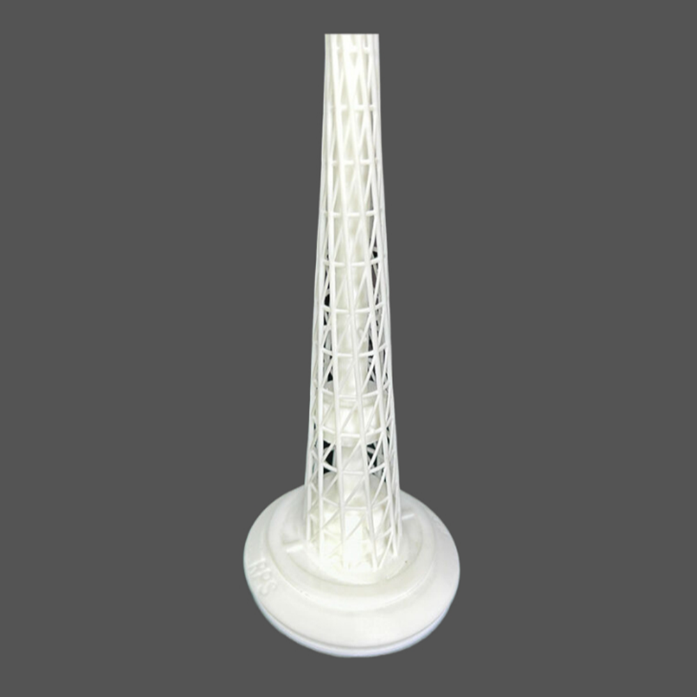 White 3D printing allows customized industrial parts to be delivered within four hours. Photosensitive resin trendy toy tower with small waist