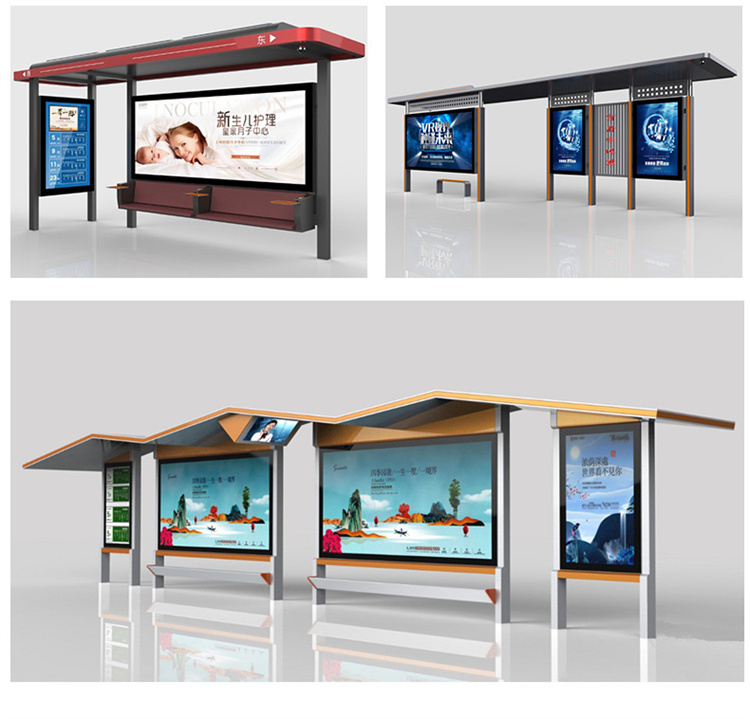 Customized billboards, light boxes, and bus stops for antique bus shelters. Strict production and convenient installation