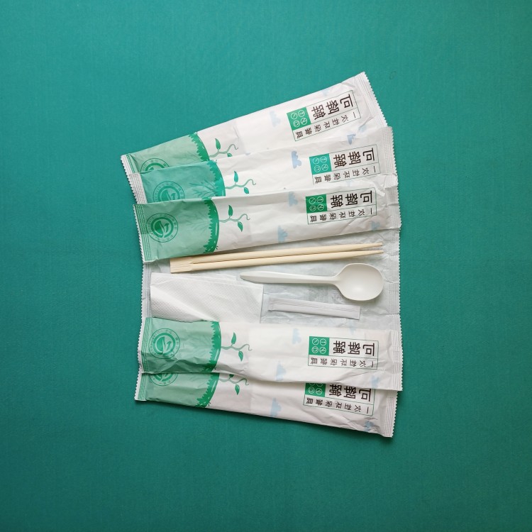 益希鸥ECO 可降解餐具 独立包装方便携带 勺子纸巾筷子牙签