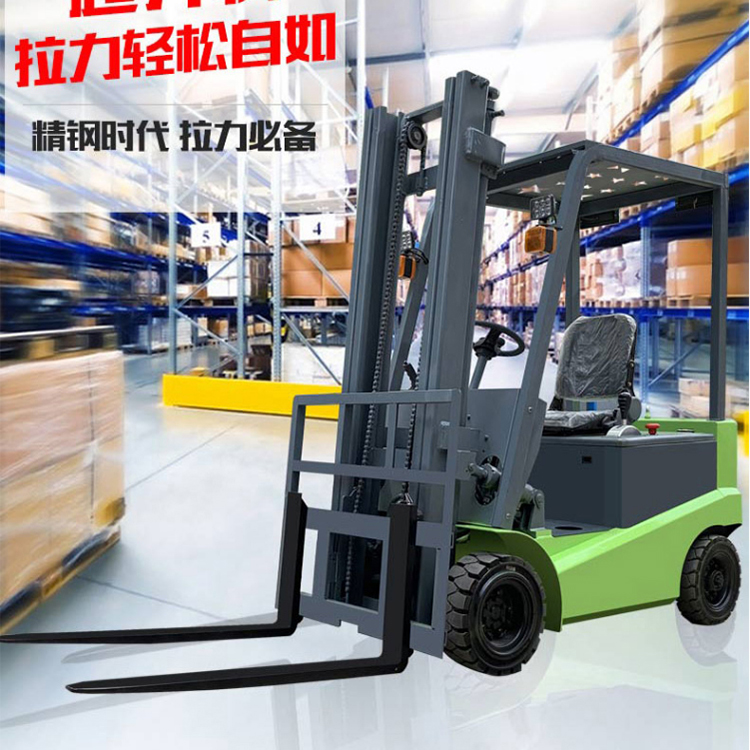 Electric forklift, 1-ton, small hydraulic handling, four wheel lifting, fully automatic battery loading and unloading, warehousing, and seat driving