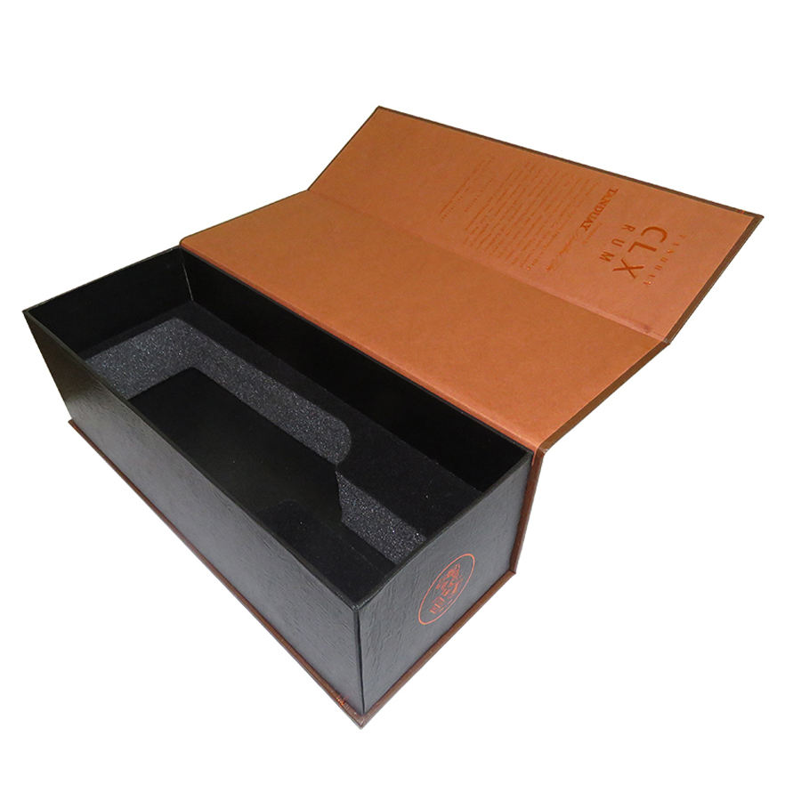 Double opening wine packaging box, high-quality high-end wine gift box, brand gilded logo, craft wine gift box