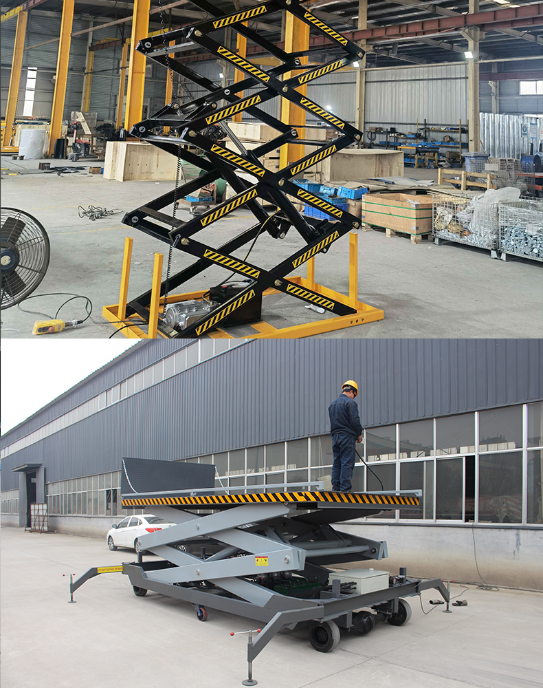 Support customized fixed elevator warehouse cargo lifting platform electric hydraulic lifting machine