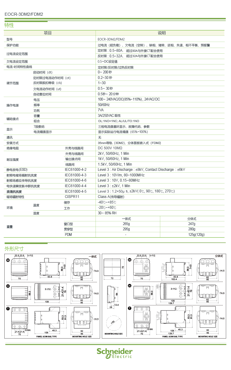 [Schneider] 3DM2 WRDBHZ Electronic Overload Relay Korea Sanhe EOCR-3DM2