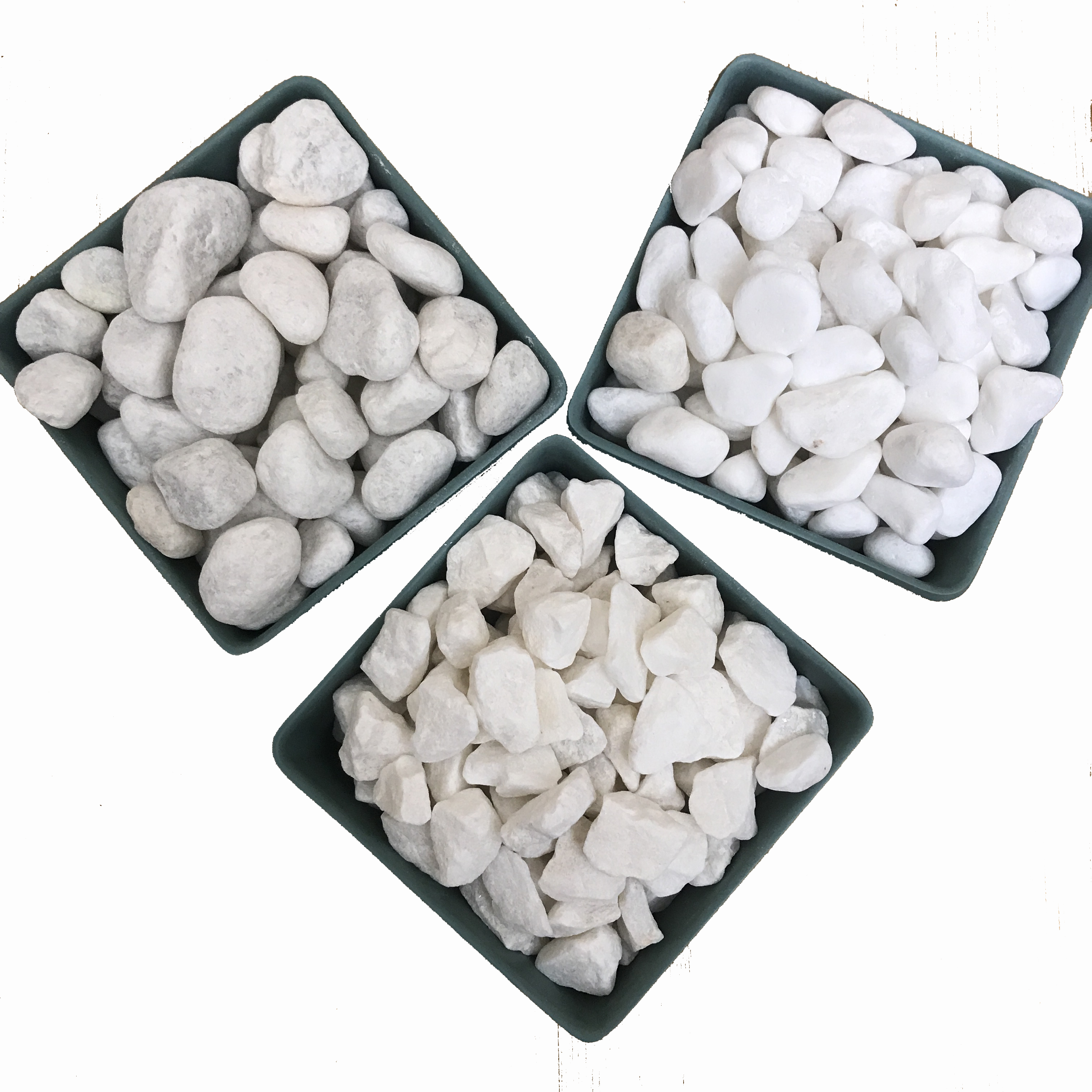 White pebbles 2-4mm with succulent paving for courtyard landscaping, white pebbles for garden landscape