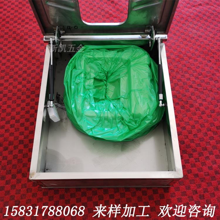 Stainless steel packaged squatting pan, foot stepping dry toilet, non flushing engineering, movable packaging bag