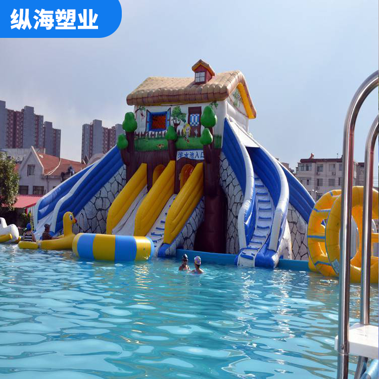 Customized specifications for outdoor children's water park in Zonghai Plastic Industry, an inflatable water slide