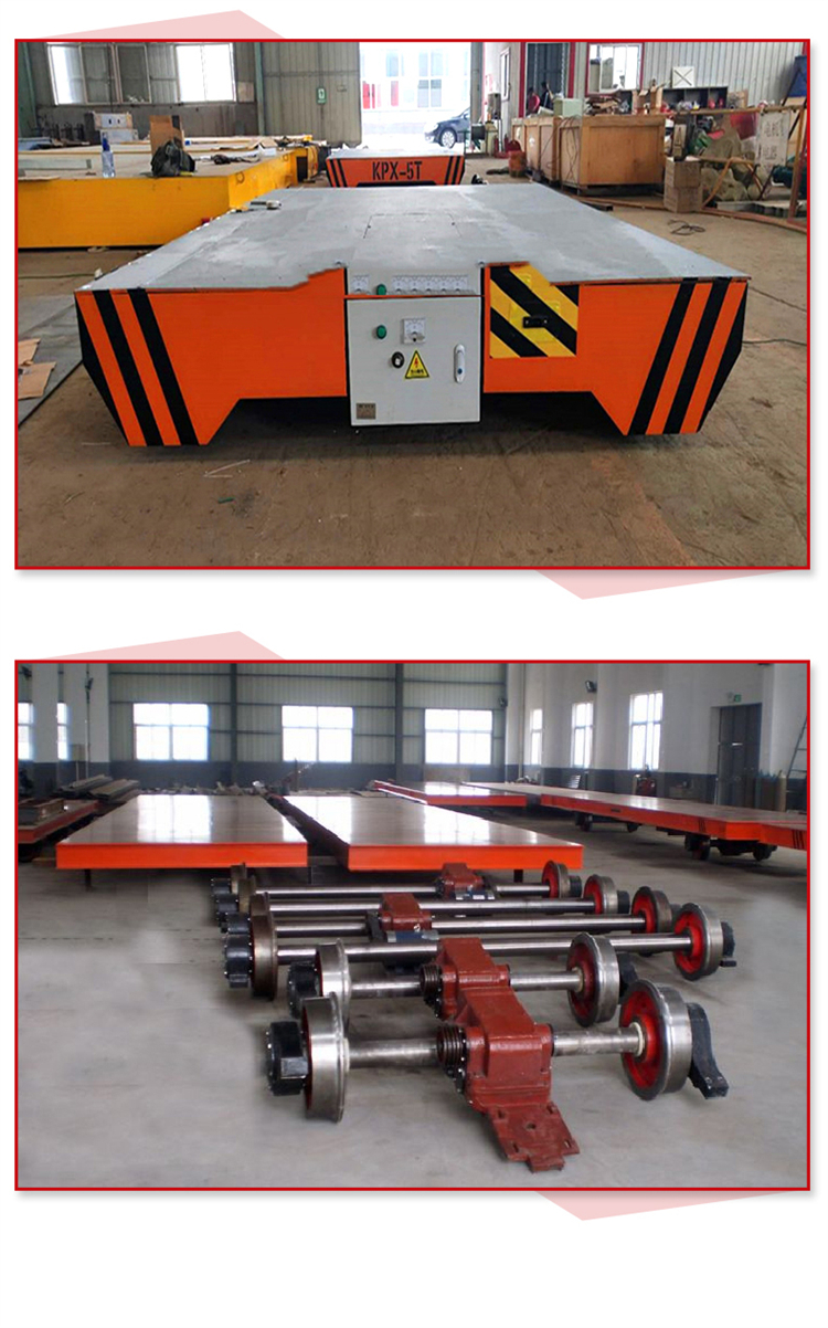 Battery electric flat car cargo handling platform transport vehicle 10 tons/30 tons/50 tons track