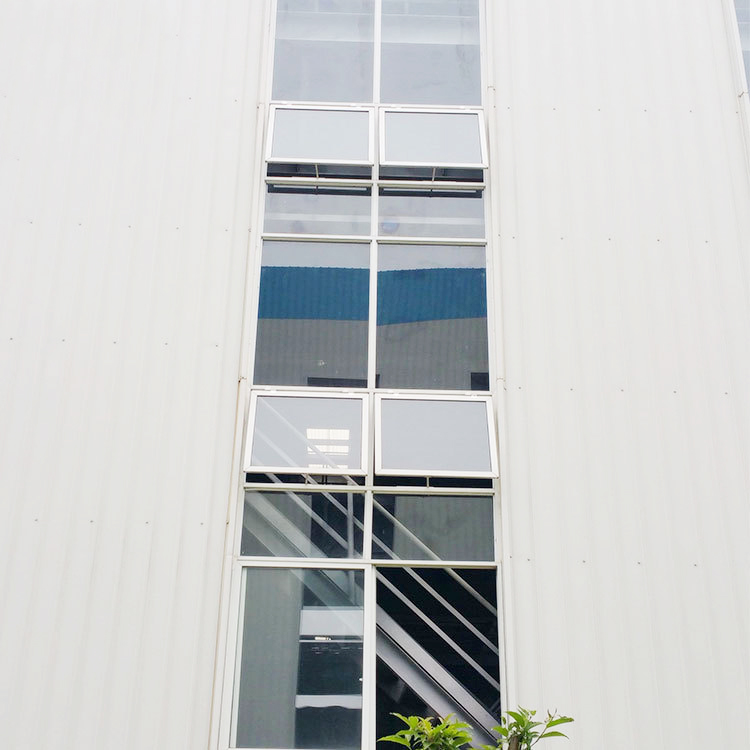 Customized processing of color steel upper hanging windows, color coated steel plate doors and windows with large quantities available for negotiation