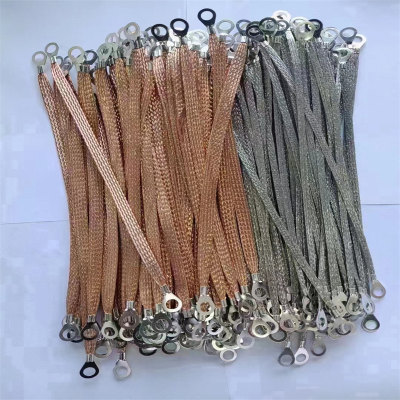 Bridge jumper wire grounding wire wrapped with 2.5 square meters, 4 square meters, 6 square meters, copper braided tape, copper clad aluminum flat wire, flexible grounding connection