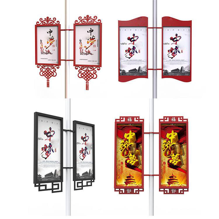 Sell lamp poles, light boxes, exquisite and beautiful street lamp poles, flags, sturdy and sturdy hanging billboards, wholesale by manufacturers