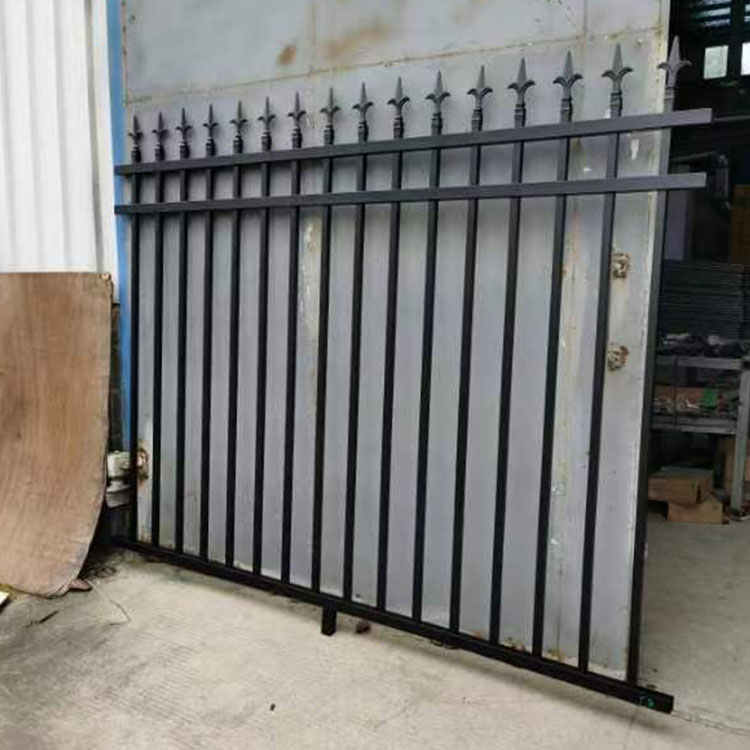 Zinc steel fence railing, sports field iron fence, factory spray plastic fence net