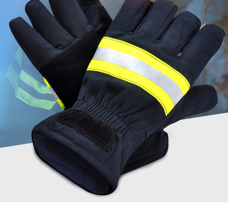 02 type fire gloves 3C certified comfortable, soft, flame retardant, anti slip, wear-resistant, emergency rescue