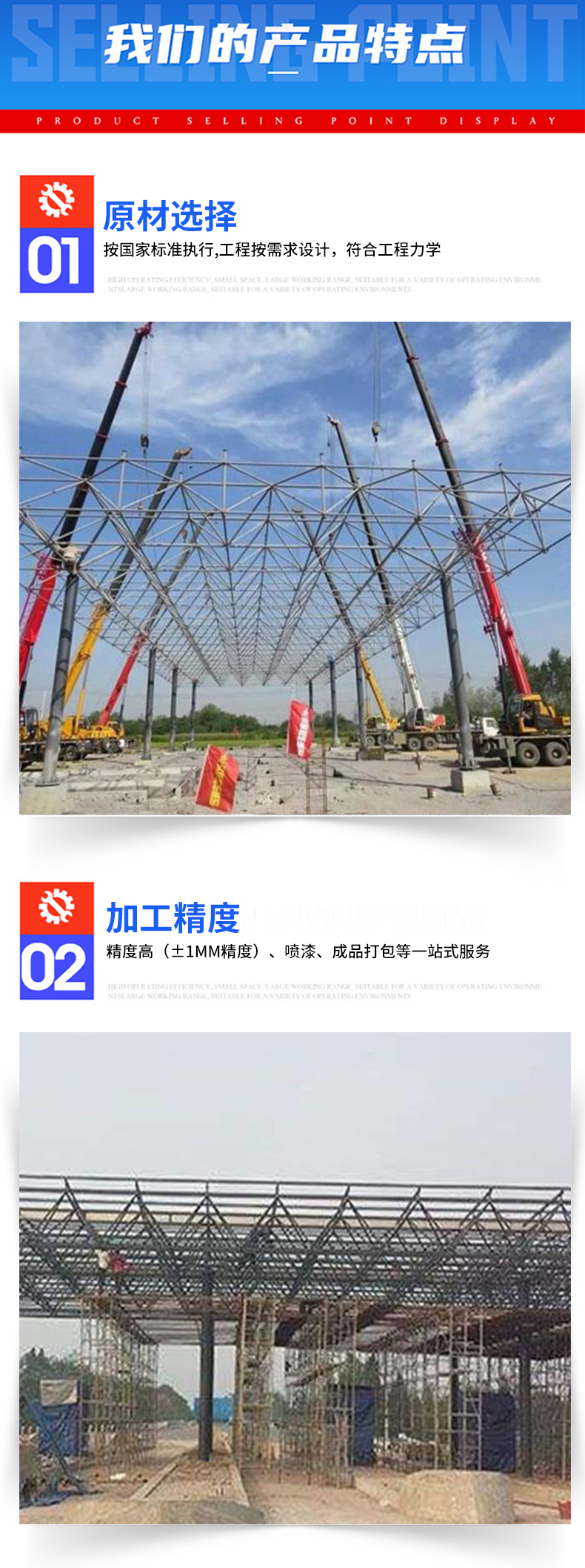 Outdoor Engineering Gas Station Toll Station Grid Frame Stainless Steel Cement Factory Steel Structure Roof Grid Frame Processing