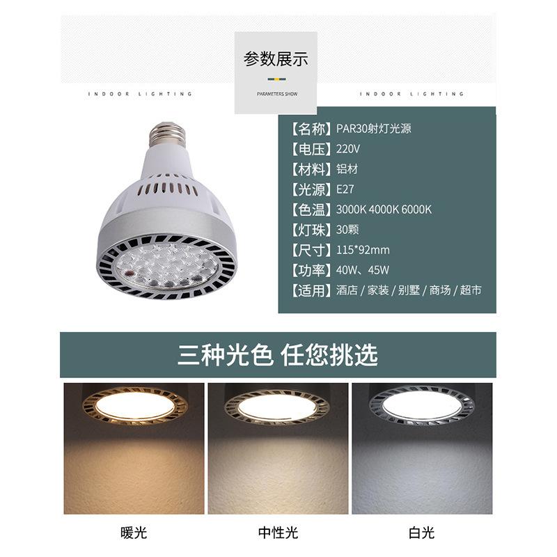 Hemiaomiao Bar Spot Flower Shop Track Light Living Room without Main Light 40W45W Mall Clothes shop Warm Down Light