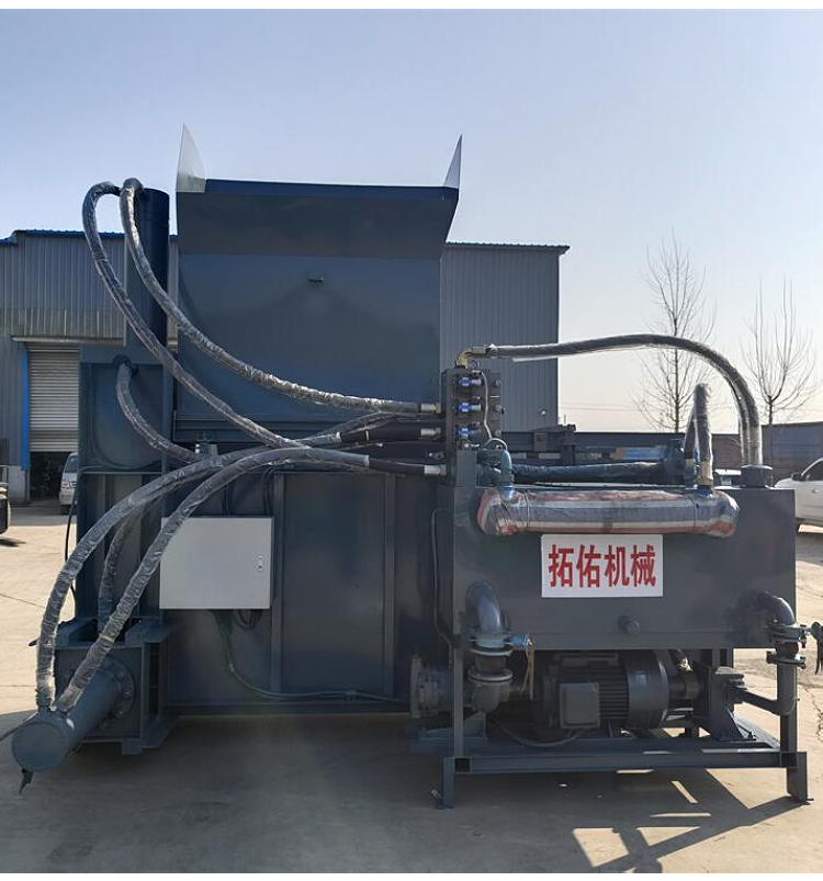 Three cylinder fully automatic ensiling and packaging machine, corn straw ensiling and briquetting machine, forage hydraulic bagging machine, details