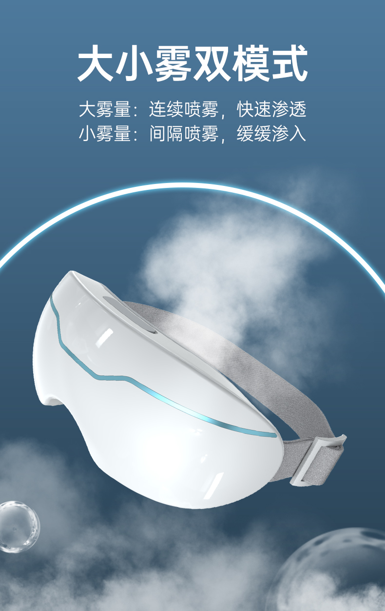 Honghe Steam Eye Mask Eye Protector He-A13 Large and Small Range Atomization Intelligent Charging Timing 2 Temperature Hot Pack