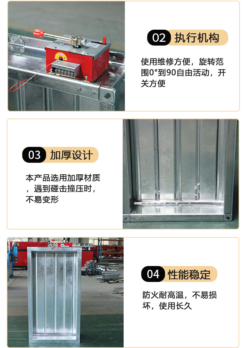 Fire damper 280 degree smoke exhaust ventilation 3C certified galvanized sheet fire electric normally open and closed air valve