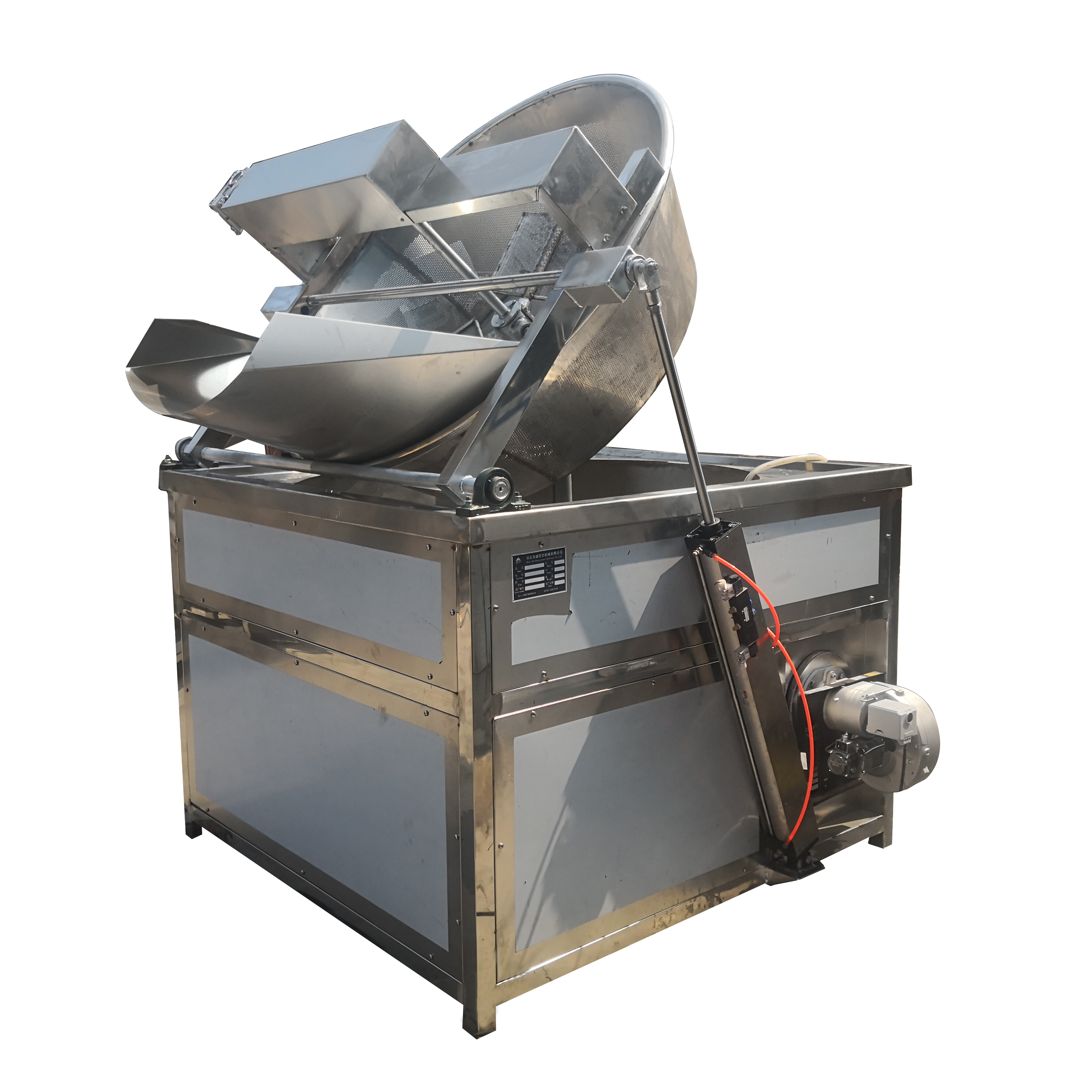 Fish Shrimp balls crisps fryer with automatic stirring frying equipment Full automatic frying pan