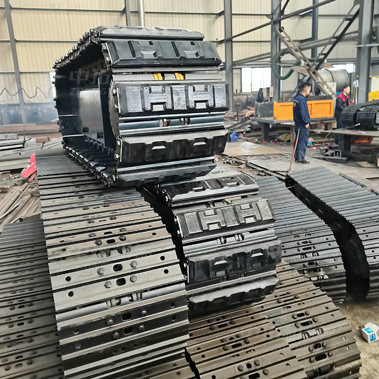 Crawler chassis, rubber hydraulic motor, traveling, middle extension motor, reducer, steel, speed 3-5 km/h