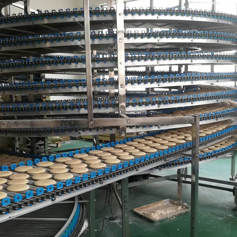 Hede Mechanical Spiral Food Conveying Tower Bread Cake Cooling Spiral Cooling Tower Cake Drying Tower