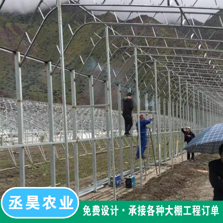 Double membrane framework and double beam design for vegetable planting greenhouse, stable and durable, 80 type galvanized C-shaped steel