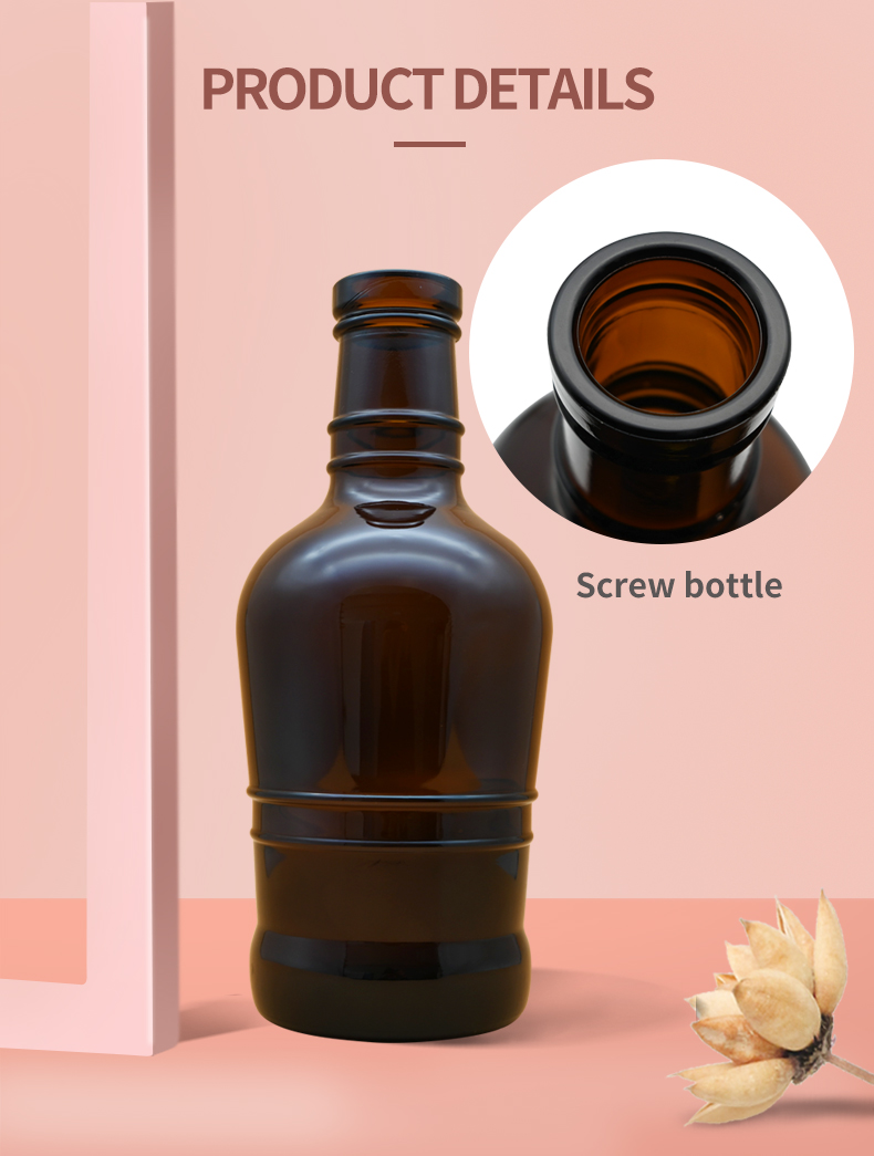 The glass manufacturer provides brown beer bottles, glass beverage bottles, transparent craft bottles, and brown glass bottles