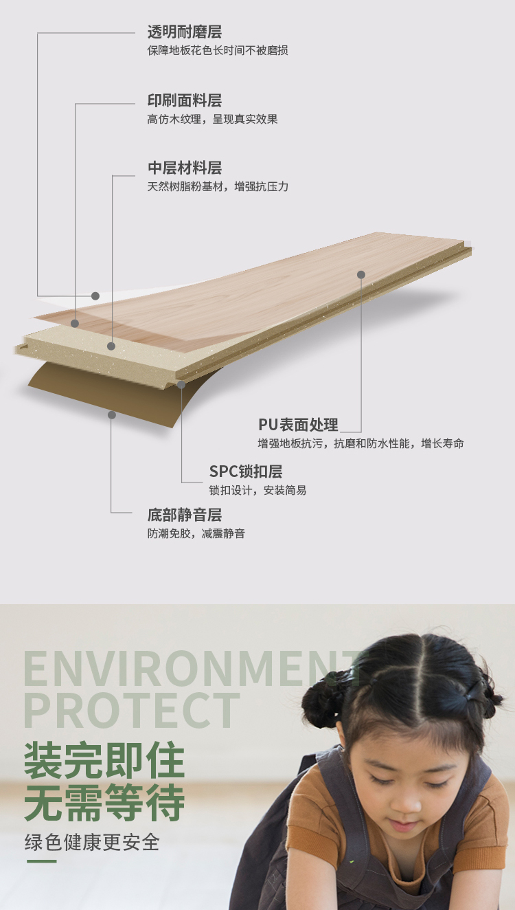 Multi layer solid wood flooring with single core substrate without paint, high gloss and wear resistance, produced by Jiasonghao Wood Industry