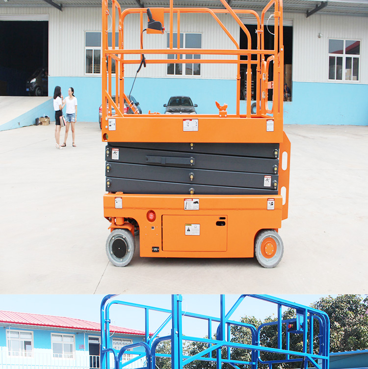 Scissor fork type self-propelled elevator, electric hydraulic lifting platform, fully automatic high-altitude work maintenance and climbing vehicle