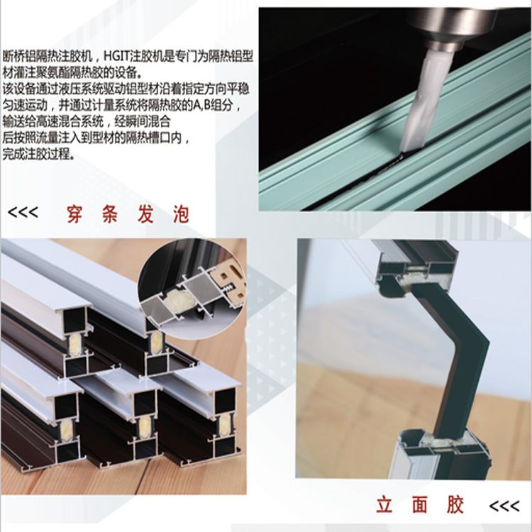 Manufacturer of HGIT glue injection machine insulation bridge cutting aluminum profile injection polyurethane insulation glue equipment