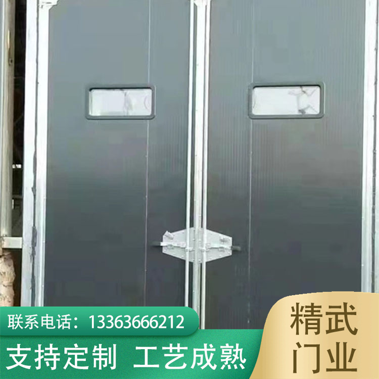 Color steel plate industrial flat door, manual and electric opening, good insulation and timely delivery