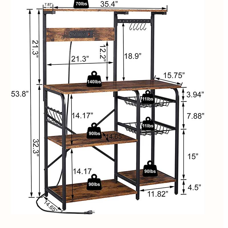 Cross border Amazon kitchen storage rack, floor to floor microwave oven, multifunctional storage rack, layered shelf