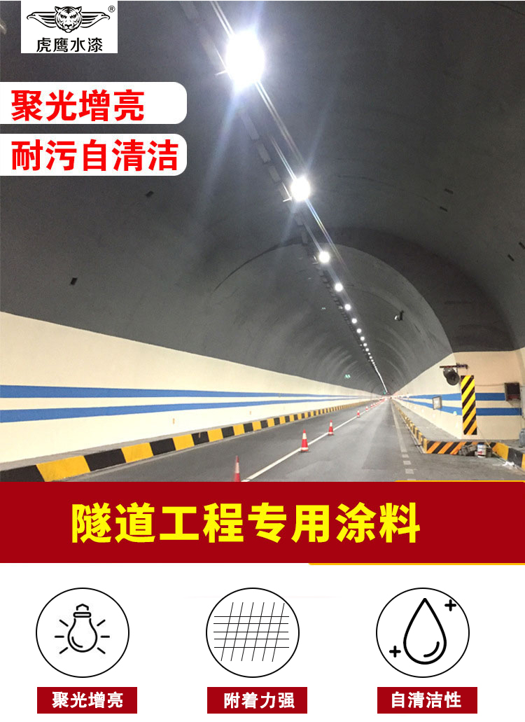 Waterborne environmentally friendly tunnel coating - Tunnel penetrating primer coating - Tunnel interior brightening and brightening paint