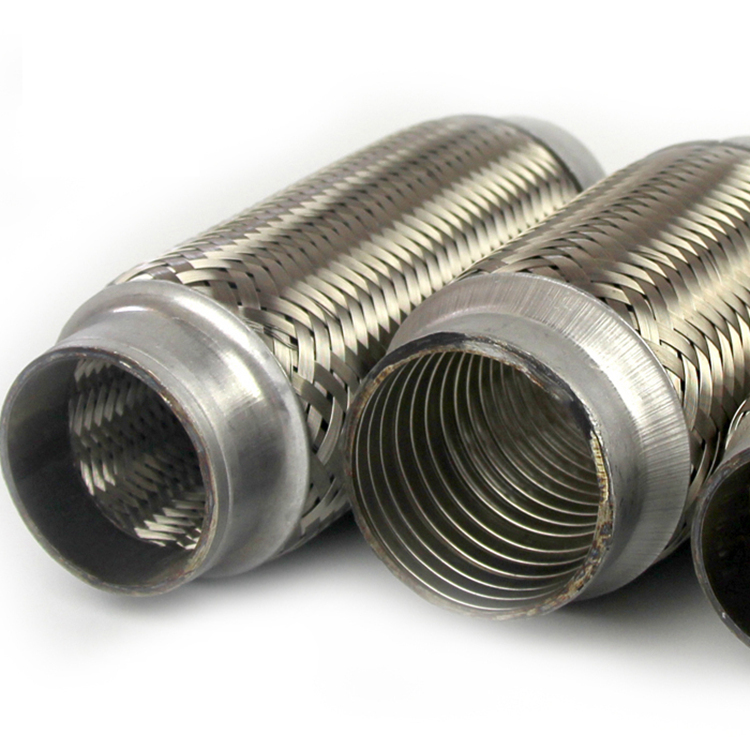 Flexible connection of exhaust pipe, automotive stainless steel braided double layer corrugated pipe, anti vibration